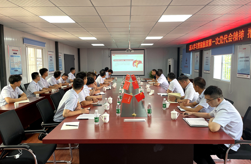 公司黨委副書記、總經(jīng)理張俊到鳳毛快速通道01標(biāo)講授專題黨課2